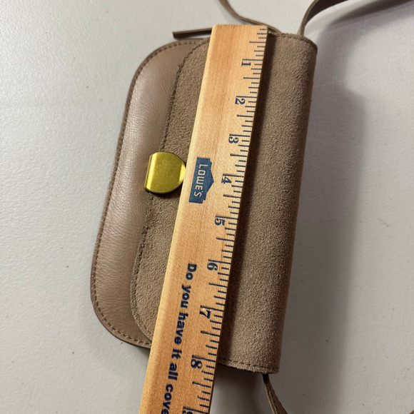 NWT Madewell The Abroad Convertible Crossbody Bag Tan/Brown Suede & Leather - Picture 7 of 11